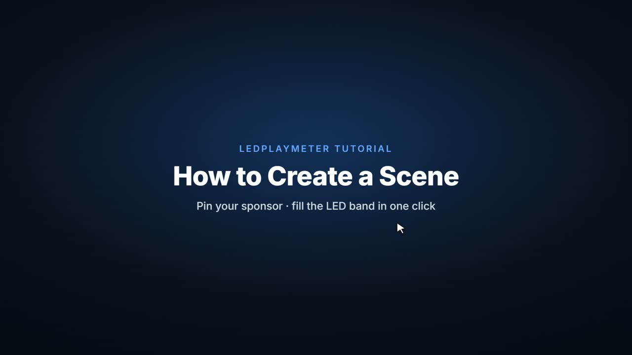 Create a scene: pin sponsors & auto-fill the band