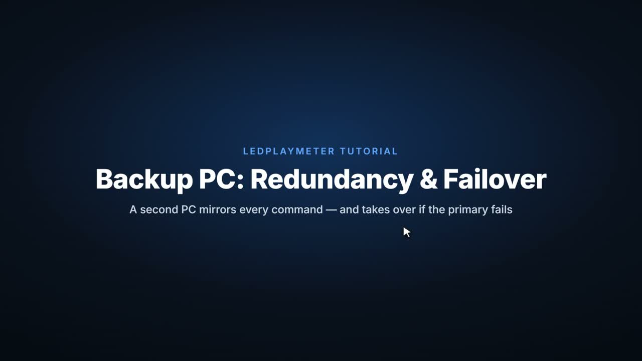 Backup PC redundancy & failover